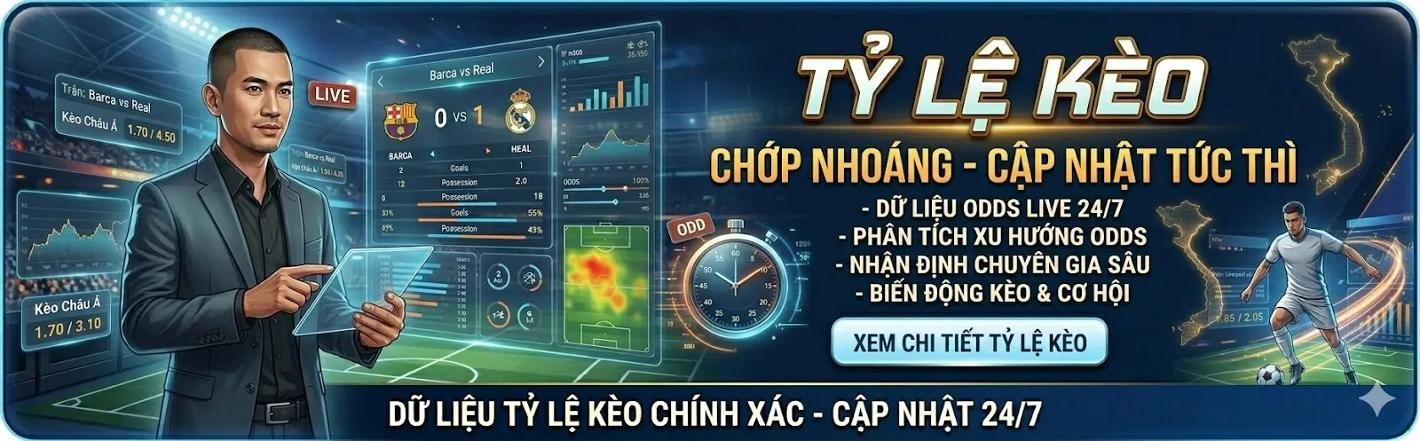 Tỷ Lệ Kèo Chớp Nhoáng, Cập Nhật Tức Thì